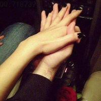 情侣手握手的QQ头像图片